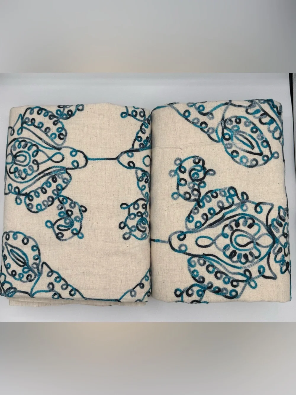 Anthropologie Embroidered Gretta Curtain